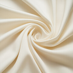 Obraz premium Luxurious cream satin fabric swirl. Luxury lifestyle photography with elegant soft fabric textures.