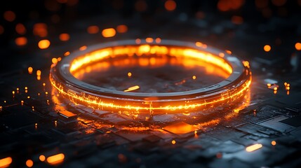 Glowing Circular Technology Interface