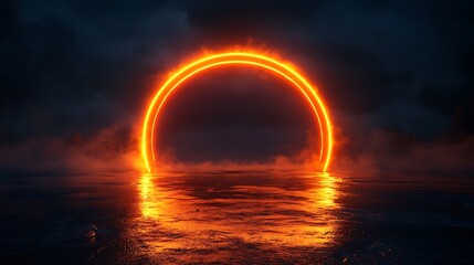 Glowing Circular Technology Interface