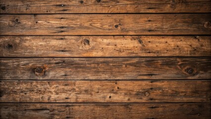 Naklejka premium Rustic Brown Wooden Planks Showing Natural Grain and Texture