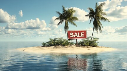 Tropical island paradise for sale dream.