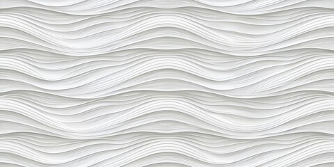 Obraz premium Abstract White Wave Pattern Seamless Undulating Layers of Subtle Texture and Depth