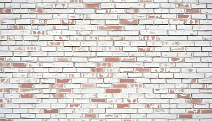 Brick wall wallpaper texture clinker and concrete pattern in old vintage white colour theme under the constuction area, graphic novel art