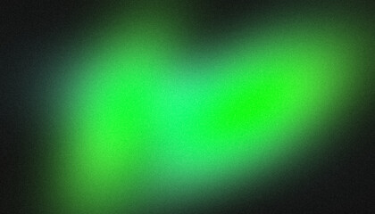 Abstract glowing colir gradient grainy background. Black green color noisy gradient, vibrant color flow, wave shaped, bright, shine, noise texture backdrop design