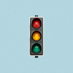 traffic light on green background. traffic light in the city street. colorful traffic light.