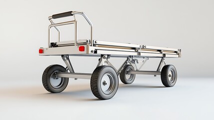 Hospital bed isolated on a white background