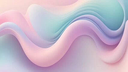 Obraz premium Abstract background in cool pastel tones with smooth gradient transitions, creating a fluid and tranquil design ideal for calming and modern creative projects