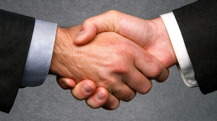 business handshake symbolizes agreement and partnership in formal setting. This captures essence of collaboration and trust between two individuals