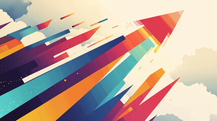 Obraz premium Craft eye-catching cutting-edge business graphics that convey leadership, strategy, and competitive advantage in a professional aesthetic