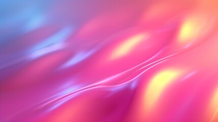 Abstract fluid iridescent holographic curved wave in motion colorful gradient design on black background