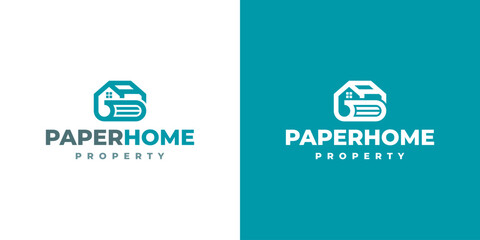 paper house logo vector