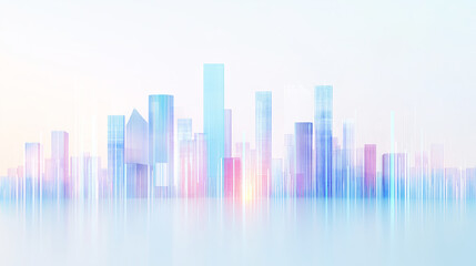 Obraz premium Fantastic future city silhouette