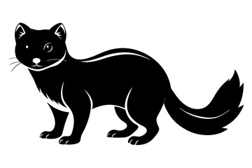 Marten Silhouette Vector Illustration Art
