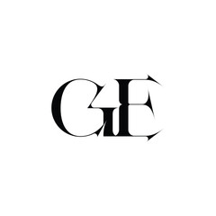 GE monogram logo design letter text name symbol monochrome logotype alphabet character simple logo