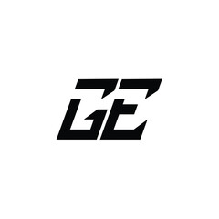GE monogram logo design letter text name symbol monochrome logotype alphabet character simple logo