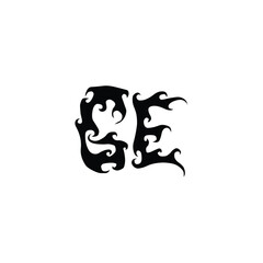 GE monogram logo design letter text name symbol monochrome logotype alphabet character simple logo