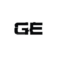 GE monogram logo design letter text name symbol monochrome logotype alphabet character simple logo