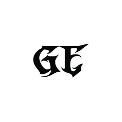 GE monogram logo design letter text name symbol monochrome logotype alphabet character simple logo