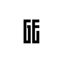 GE monogram logo design letter text name symbol monochrome logotype alphabet character simple logo