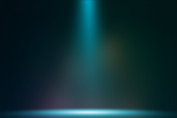 Blue spotlight illuminates the stage as the dance party comes alive with lights.