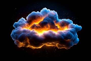 Fototapeta premium Ultra-realistic close-up of a nebula with vibrant colors and detailed cosmic dust, incredibly detailed