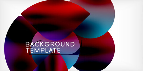 Fototapeta premium Triangles, circles, petals geometric shapes illustration