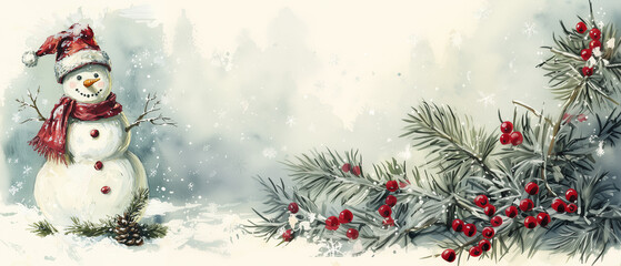 snowman in the snow