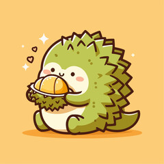 durian fruit illustration
