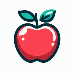 red apple illustration