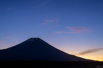 Fuji dawn light