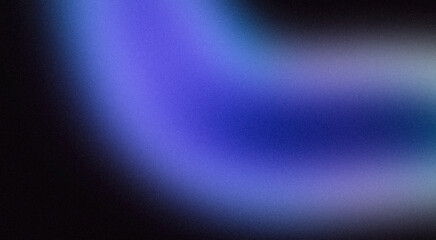 Blue purple dark abstract glowing color wave grainy background. Smooth color flow noisy gradient, vibrant colors, glowing, bright, shine, noise texture backdrop design