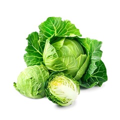 Obraz premium cabbage isolated on white background