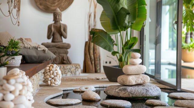A wellness retreat offering holistic therapies and mindfulness sessions, Holistic wellness scene, Modern lifestyle style