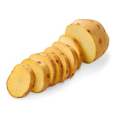 Potatoes on white background