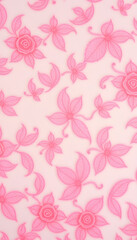 Transparent pink lace fabric rose leaves patterns, retro style