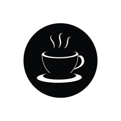 hot coffee cup icon. hot beverage, tea, coffee cup icon/symbol. vector illustration silhouette image template.eps 10.
