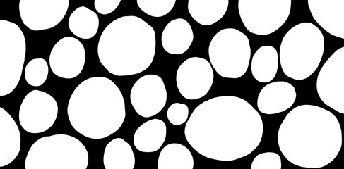 Small and large polka dots, minimalist style.