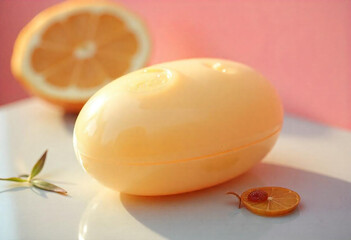 Close up on organic soap