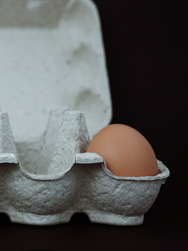 eggs in a cardboard container