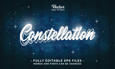 glittering constellation text effect editable eps cc © Axelzonecreative