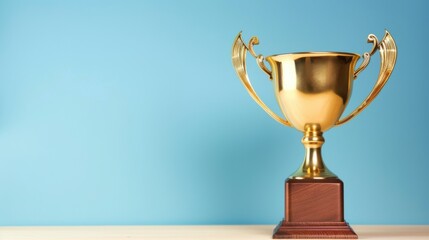 An inspirational image symbolizing success like a trophy, Trophy scene, Minimalist style
