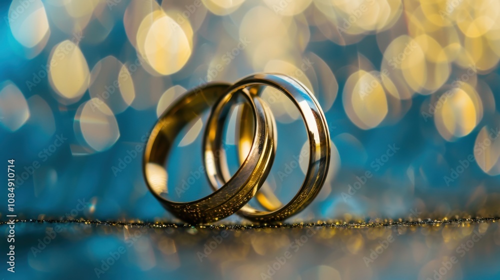 Poster capture the essence of connection with intertwined wedding rings against a backdrop of intertwined w