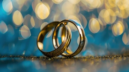 Capture the essence of connection with intertwined wedding rings against a backdrop of intertwined wedding rings, Wedding rings scene, Romantic style