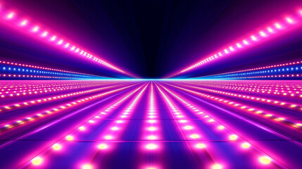 Obraz premium 3D futuristic retro grid colorful rainbow neon light technology digital grid abstract background copy space. pattern with rays lines and dots club bar disco geometric cyberpunk electronic dance wallpa