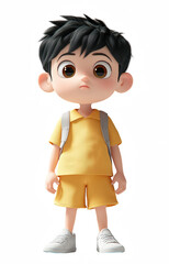 Animated Young Male Character in Casual Summer Outfit