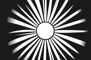 Minimalist Black and White Sun Infographic Design