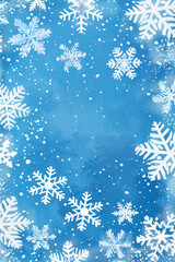 Christmas card design featuring a snowflake border pattern for festive greetings