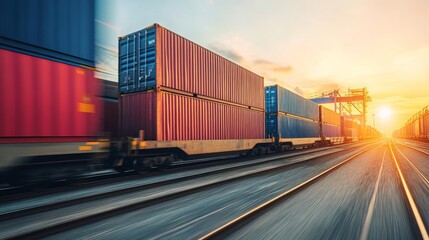 Obraz premium Efficient Cargo Loading at Port in Dynamic Environment