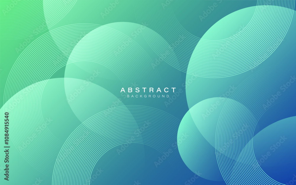 Poster Abstract Gradient Background with Circular Overlays