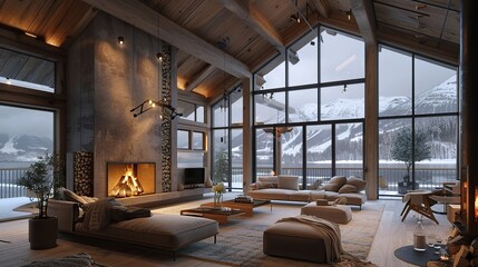 Luxurious Penthouse in the Arctic Featuring a Cozy Interior Design